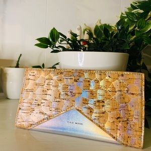 Pixie Mood Vegan Sophie Wallet Holographic & Cork